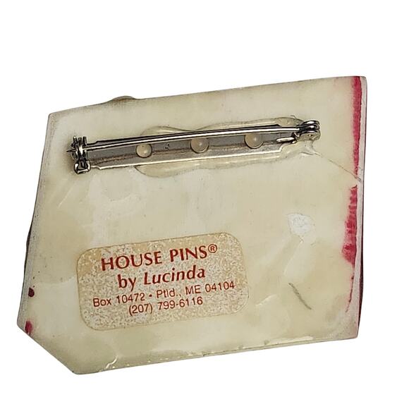 Vtg Early Pre Website House Pins by Lucinda Farm Cows  Pin Brooch - Picture 3 of 3